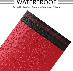 Bolsas de Envío de Polietileno Ecológicas e Impermeables, Autosellables, para Paquetería y Envíos Rojos - Product Image 2