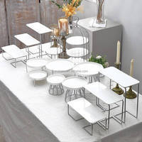 Soporte de Metal para Pasteles de 14 Piezas, Decoración de Lujo para Bodas, Buffet, Postres, Aperitivos para el Té de la Tarde