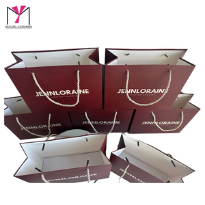 MUYANG Luxury Recyclable Art Paper Shopping Bags With Twisted Handles <b>Hot</b> Stamping Logo Fashion Accessories - Product Image 5