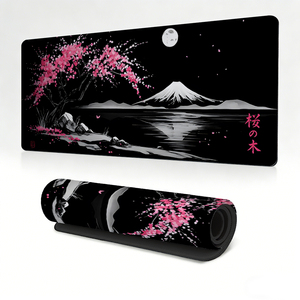 Alfombrilla de Juego Japonesa con Diseño del Monte <span class=keywords><strong>Fuji</strong></span>, Alfombrilla de Ratón Grande para Gamers, Alfombrilla Extendida Resistente de 31.5"x15.7" con Bordes Cosidos - Product Image 6