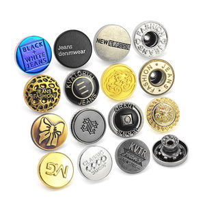 KUNSHUO Custom Vintage Square Plating Zinc Alloy Jeans <b>Buttons</b> with Engraved Logo for Denim Jeans - Product Image 2