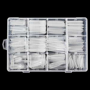 Embouts d'<span class=keywords><strong>ongles</strong></span> en cristal pour doigts, forme d'extension d'<span class=keywords><strong>ongles</strong></span> en plastique, double mode, 288 pièces/boîte, mélange de modèles, construction rapide d'embouts de <span class=keywords><strong>gel</strong></span> - Product Image 2