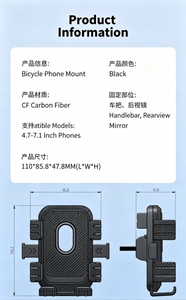 Wholesales High Quality Motor Bike Mount Ultra-Stable One-Touch Bicycle Motorcycle Cell Phone Holder for Bike Safer Riding - Product Image 6