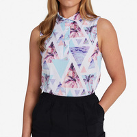 Camiseta de Golf sin Mangas para Mujer, Ligera, de Secado Rápido, Transpirable, de Poliéster, Deportiva, Informal, con Estampado de Letras