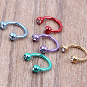 Thép không gỉ <span class=keywords><strong>C</strong></span> Hình dạng mũi vách ngăn xuyên <span class=keywords><strong>c</strong></span>ơ thể đồ trang sứ<span class=keywords><strong>c</strong></span> móng ngựa hình dạng tragus Tai sụn Vòng - Product Image 4