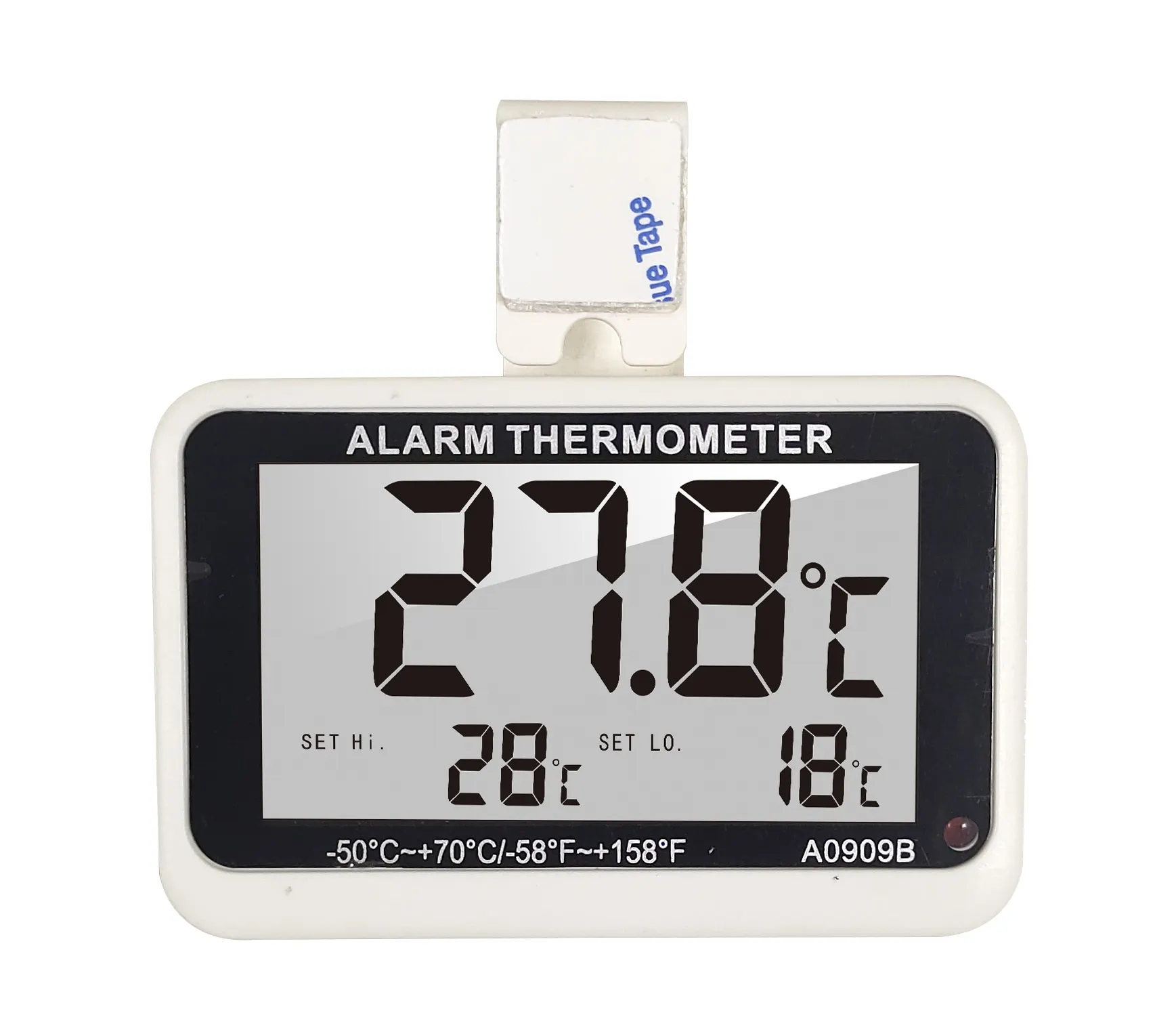 A0909B Digital Fridge Thermometer with Alarm and Max Min Temperature Feature Freezer Chiller Cooler