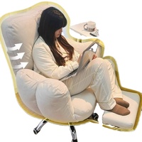 Chaise d'étude informatique moderne et minimaliste de grande taille, avec cadre métallique, réglable en hauteur, confortable, ergonomique et inclinable, pour dortoir