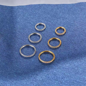 Nhẫn khuyên mũi Titanium zircon trong suốt Poennis Astm F136, kích thước 6 8 10mm, kiểu <span class=keywords><strong>clicker</strong></span>, dành cho nữ và nam - Product Image 6
