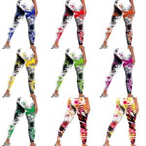 Vente en gros Pantalon de créateur décontracté Taille haute Yoga Running Yoga Leggings imprimés Leggings d'entraînement pour femmes - Product Image 4