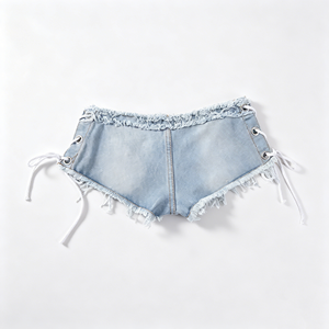 Shorts en <span class=keywords><strong>jean</strong></span> taille basse pour <span class=keywords><strong>femme</strong></span>, mini-<span class=keywords><strong>short</strong></span> sexy, coupe slim décontractée, style streetwear, idéal pour les soirées en boîte de nuit - Product Image 6