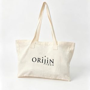 High quality Customized <b>Large</b> Cotton Shoulder Recycle Tote <b>Bag</b> with Embroidered logo for Grocery Storage Travel or <b>Beach</b> Use - Product Image 1