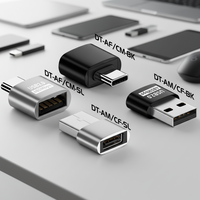 Adaptateur USB 2.0 mâle vers USB-C femelle portable avec logo OEM, transfert de données rapide 480 Mbps pour ordinateur portable et téléphone