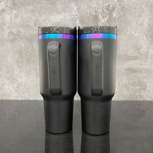 Powder Coated Blue Purple Chroma Plated Underneath H2.0 40oz Tumbler for Laser Engraving Vacuum Insulated - Product Image 4