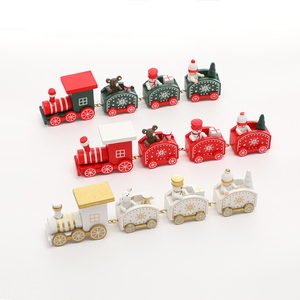 Nuevo Tren de Madera Personalizado al por Mayor 2025, Muñeco de Nieve, Osito de Peluche, Juguete Infantil, Decoración Navideña, Regalos de Navidad - Product Image 2