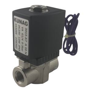 Válvula Solenoide Kunag 3013-A7 G1/4 DC24V 10N de Alta Temperatura, Resistente a la Corrosión, Tipo Rápido - Product Image 2