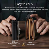 Nueva cartera antirrobo para tarjetas para hombre, gran capacidad con múltiples ranuras para tarjetas, tarjetero para identificación y tarjetas bancarias, antidesmagnetización