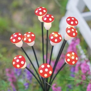 Luces Solares de Jardín con Forma de Hongo, Luces Solares Impermeables para Exteriores, Luces Decorativas de Jardín con Forma de Luciérnaga - Product Image 6