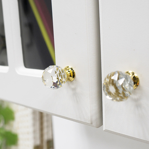 Hiện đại trong suốt pha lê Knob đẹp Vàng knobs và xử lý phong cách châu âu Đồ nội thất cửa kéo cho tủ bếp ngăn kéo - Product Image 5