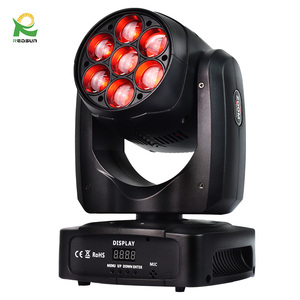Redsun 7*25W Rgbw Led Stage Light Luzes <span class=keywords><strong>De</strong></span> Palco Pour Disco Party Club Bar Rgbw Zoom Moving Head Lights - Product Image 6