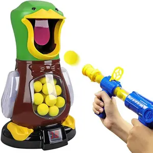 Happy Play Game Aerodynamic Soft Egg Bullet Duck Children Hit Me Duck Shooting Toy
