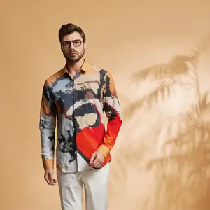 เสื้อเชิ๊ตเบอร์ดี้ผ้าฝ้าย100% ลำลองระบายอากาศได้ดีสำหรับฤดูร้อนบริการ OEM - Product Image 1