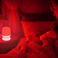 Lampe de nuit LED mini ABS minimaliste, décoration moderne pour la maison, lampe de chevet rouge, deux modes, intensité réglable, rechargeable par USB, pour les minimalistes