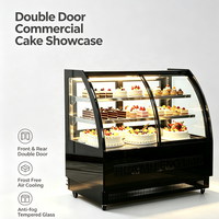 Vitrine réfrigérée anti-buée pour gâteaux et desserts, avec vitre incurvée, pour boulangerie et café