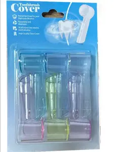 口腔B电动牙刷盖更换6包多色环保塑料牙刷头