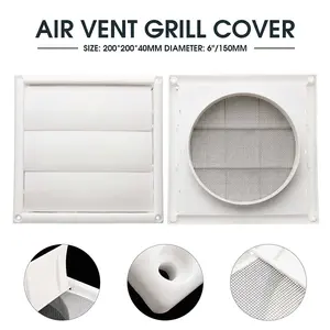 VUÔNG di chuyển louver PP nhựa khô Vent louvered Vent Air grills cửa hàng