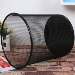 Paper <b>Basket</b> Trash Bin Round Metal <b>Mesh</b> Waste Bins Trash Can Dustbin Wastebasket Garbage Bin - Product Image 4