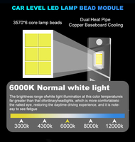 Ampoule de phare LED haute puissance 50W 9-32V IP67 3570, vente en gros, H7 H8 H4 H11 9012 9005, système d'éclairage automobile sans erreur Canbus