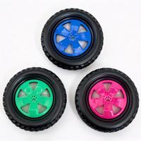Jouet à mâcher pour chien en forme de pneu, jouet en caoutchouc durable qui couine pour chiens de taille moyenne et grande, plusieurs couleurs au choix