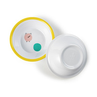Service de table personnalisé imprimé en mélamine avec décalcomanie intérieure et extérieure en couleur pour lave-vaisselle et pas pour micro-ondes