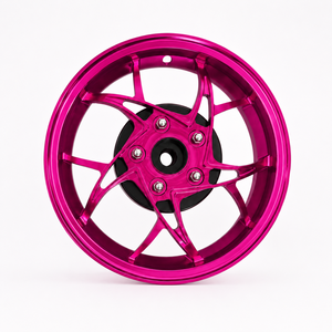ดุมล้อรถมอเตอร์ไซค์ CNC รุ่นใหม่สำหรับ Vespa150/300 สกู๊ตเตอร์ อลูมิเนียมชุบสีแบบกำหนดเอง โรงงานผลิตโดยตรง - Product Image 4