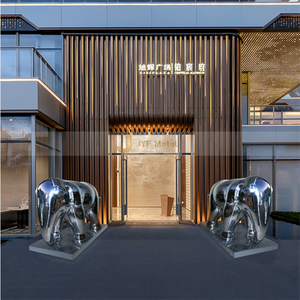 Sculpture en acier inoxydable EX1001, art paysager de jardin pour l'hôtellerie, la place, l'architecture intérieure - Product Image 6