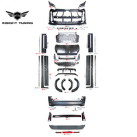 Pare-chocs et kit carrosserie de haute qualité pour Toyota Hiace Commuter Deluxe GranAce, mise à niveau vers le kit carrosserie de style LM350 Kaiser Crown