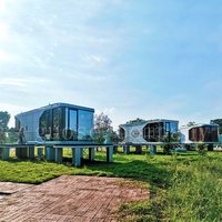 Maison de camping élégante démontée Maison de conteneur d'élégance Maison préfabriquée de meilleure qualité Capsule spatiale à vente chaude