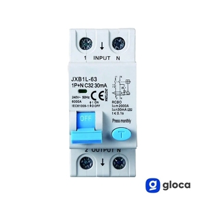 Interruptor Diferencial Gloca JXB1L-63 1P+N C32 30mA 6kA RCBO Montaje DIN - Product Image 3