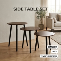 Ensemble de tables basses modernes en fer pour salon - design rond, décoratif, meubles écologiques pour la maison