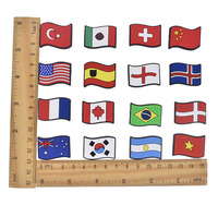 Breloques de chaussures en PVC en gros, drapeaux des pays : République Dominicaine, Porto Rico, Jamaïque, Afrique du Sud, Guyane, Trinité-et-Tobago, décorations pour chaussures