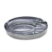Cendrier à cigares en verre cristal haut de gamme, design moderne et luxueux, grand compartiment, portable, support à cigares, boîte à cigarettes, pour usage domestique