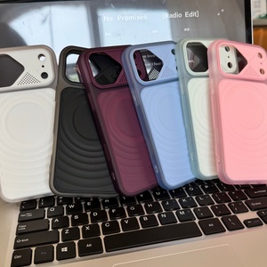 Coques de téléphone portable magnétiques effet mat ondulé tendance pour iPhone 18 14 15 16 17 Pro Max, compatibles avec la recharge sans fil, protection arrière - Product Image 3