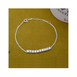 Braccialetti a catena sottile regolabili da donna con zirconi - Product Image 2