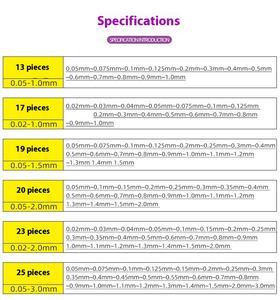 प्लास्टिक की मोटाई मापने के लिए डिजिटल प्लास्टिक फेलर गेज स्पेस 0.02-1.0 मिमी और 0.05-1.5 मिमी रेंज - Product Image 3