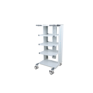 HOCHEY Chariot à roulettes en acier inoxydable à 4 niveaux Chariot d'instruments vétérinaires avec frein à <span class=keywords><strong>pied</strong></span> à douille intégré pour laboratoires vétérinaires - Product Image 2