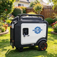 2kW Leiser Benzin-Generator Tragbar 24V DC Luftgekühlt mit Autostart und Fernstart 480V 50Hz für Outdoor-Stromversorgung, Wohnmobile, Boote und Mobile Werkstätten