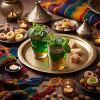 Thé vert à la menthe marocaine 3505 thé en poudre en sachets