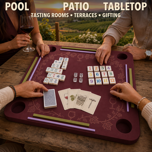 Mesa de Mahjong Flotante Wine Country con Tapete de Espuma EVA, Alfombrilla Multijuego para Mahjong Americano, Rummy y Cartas Impermeables - Product Image 5