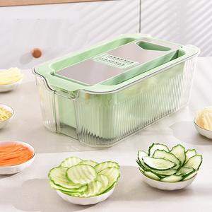 Rallador Multifuncional de Acero Inoxidable para el Hogar con Cesta de Drenaje de Doble Capa y Gran Capacidad, Cortador de Verduras - Product Image 2