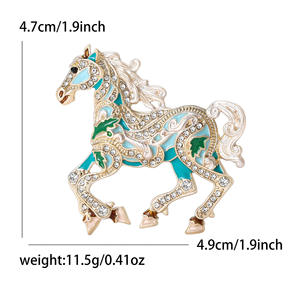 Juego <span class=keywords><strong>de</strong></span> broches <span class=keywords><strong>de</strong></span> <span class=keywords><strong>caballo</strong></span> al galope <span class=keywords><strong>de</strong></span> colores, accesorio <span class=keywords><strong>de</strong></span> moda, cristales brillantes, aleación <span class=keywords><strong>de</strong></span> Zinc, esmalte, fundición <span class=keywords><strong>de</strong></span> Metal, alfileres al por mayor a granel - Product Image 5